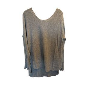 Susina high low gray tunic sweater size large